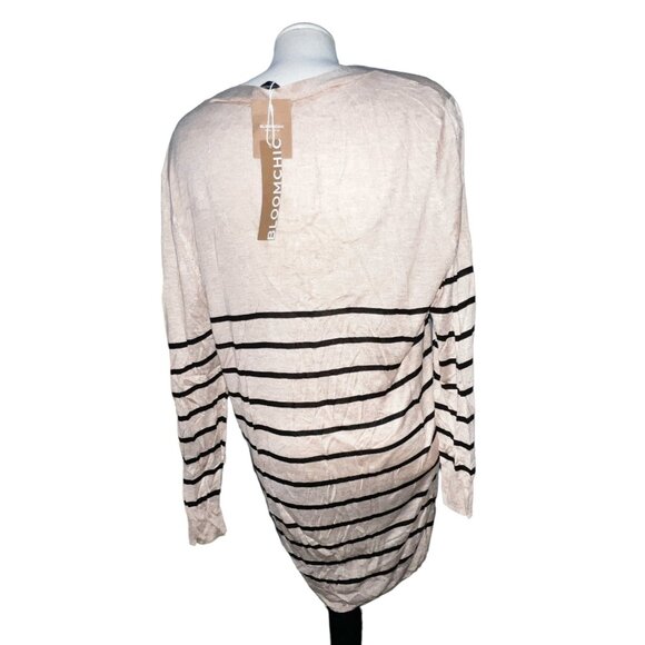 BloomChic Button Front V Neck Lightweight Knit Long Sleeve Cardigan Sz 12 Large - Picture 2 of 9